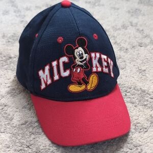 EUC Mickey Mouse Kids Cap - Navy and Red